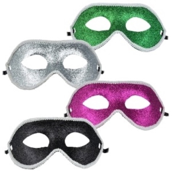 BLACK MARDI GRAS MASK NWT - Picture 2 of 4